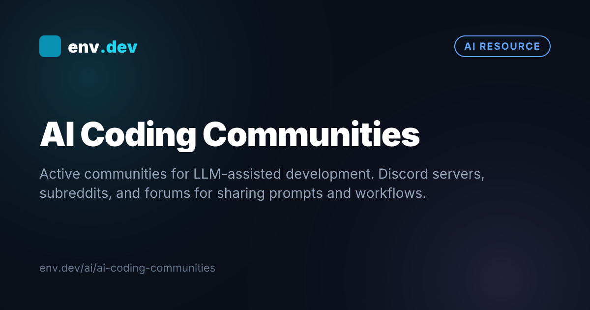 AI Coding Communities — env.dev