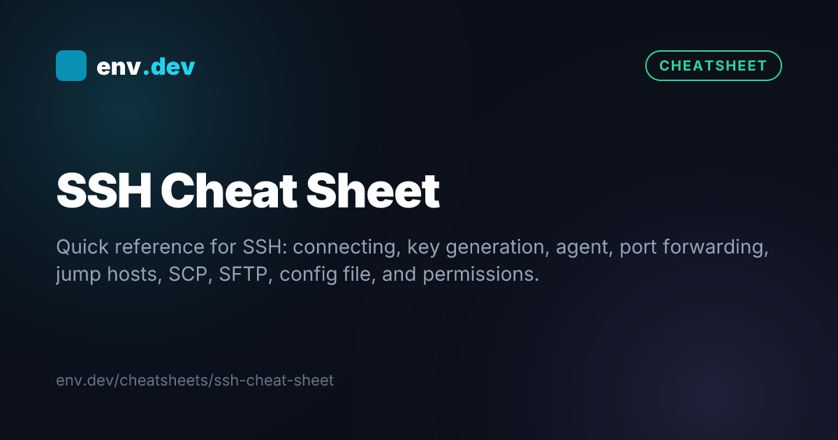 SSH Cheat Sheet — env.dev