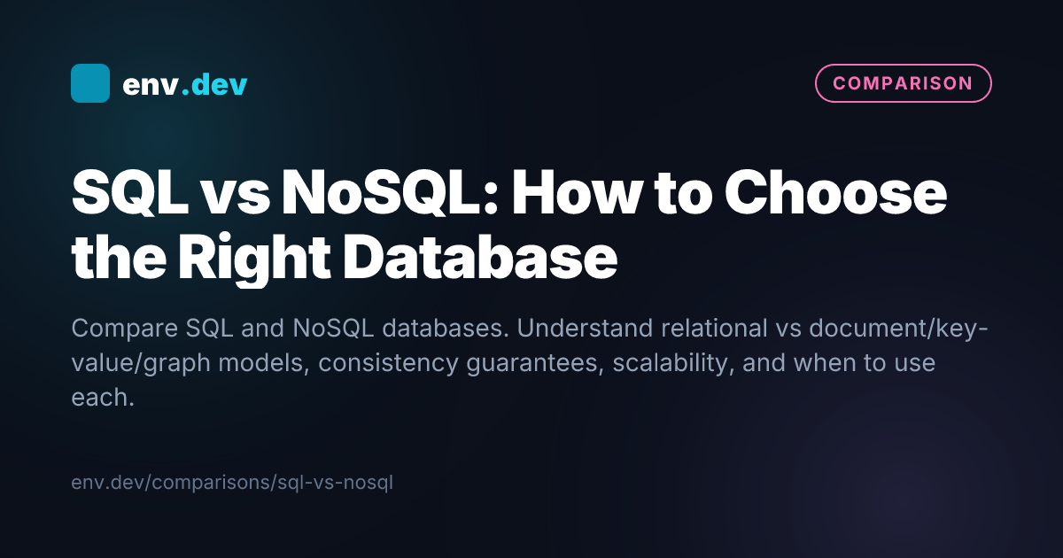 SQL vs NoSQL: How to Choose the Right Database — env.dev
