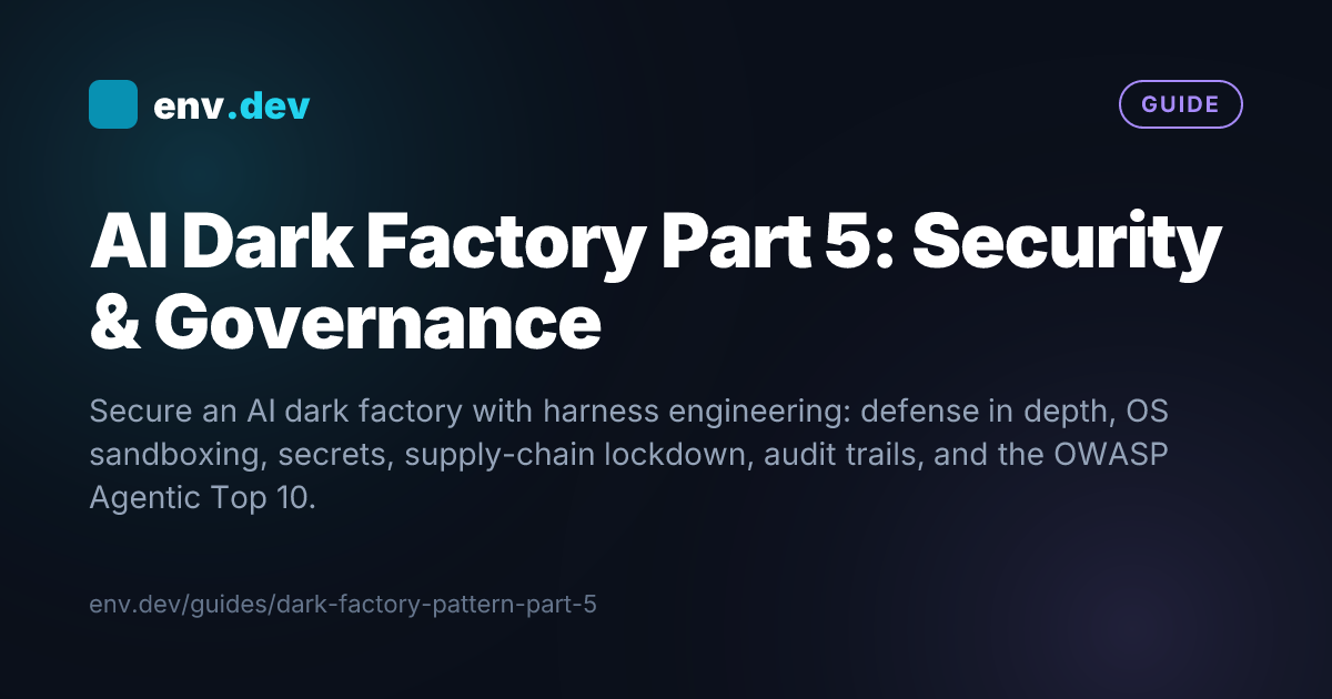 AI Dark Factory Part 5: Security & Governance — env.dev
