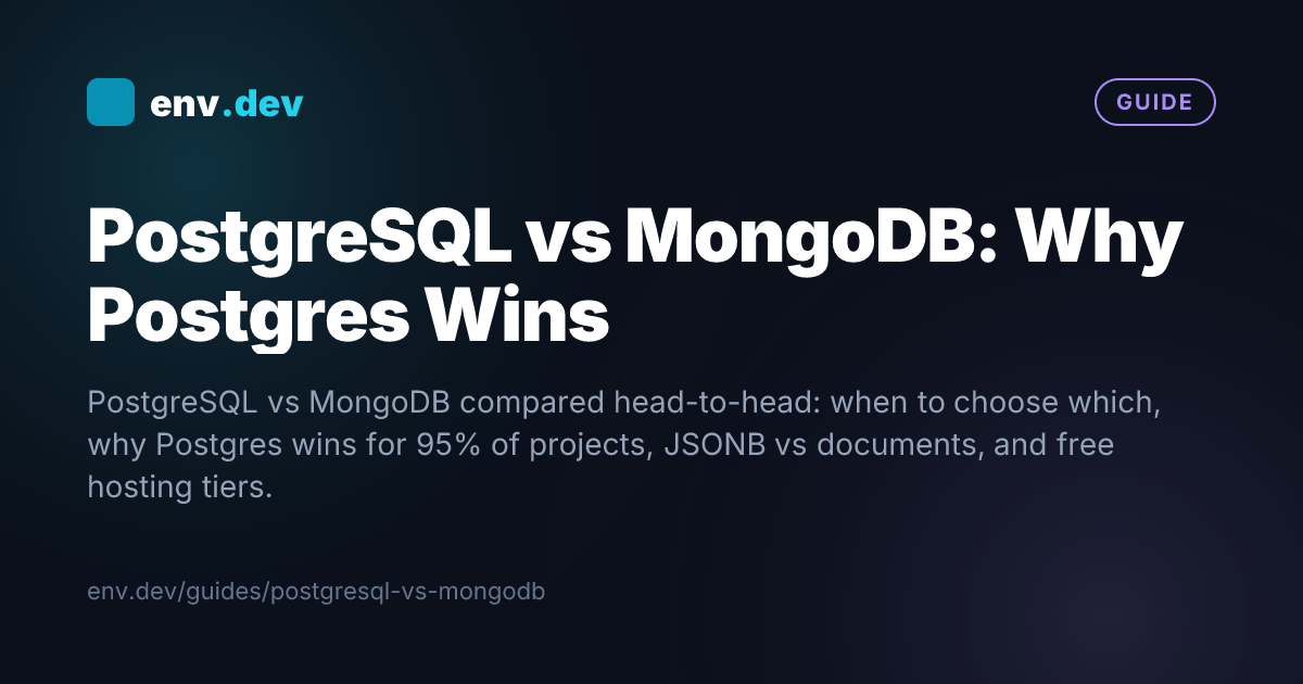 PostgreSQL vs MongoDB: Why Postgres Wins — env.dev
