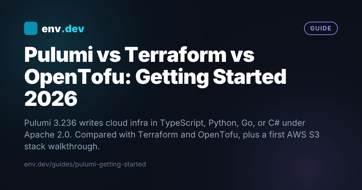 Pulumi vs Terraform vs OpenTofu: Getting Started 2026 — env.dev