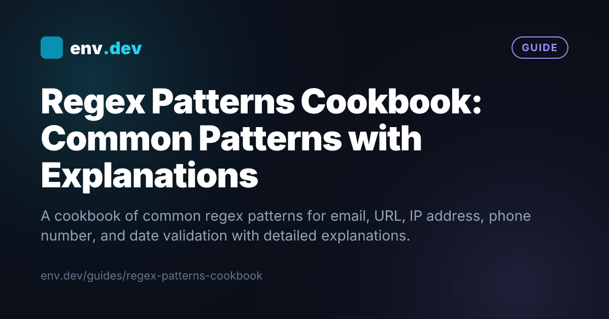 Regex Patterns Cookbook: Common Patterns with Explanations — env.dev