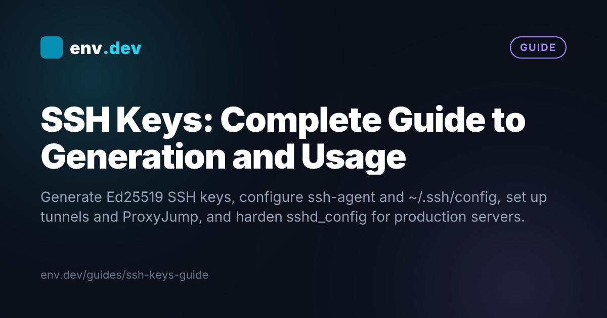 SSH Keys: Complete Guide to Generation and Usage — env.dev