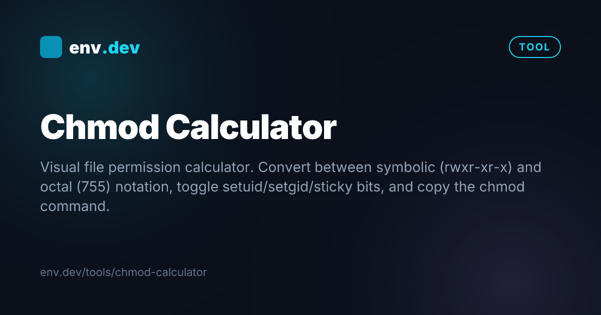 Chmod Calculator Online — Free | env.dev