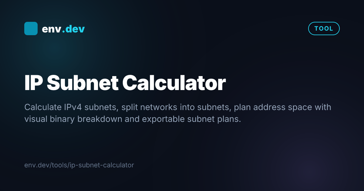 IP Subnet Calculator Online — Free | env.dev
