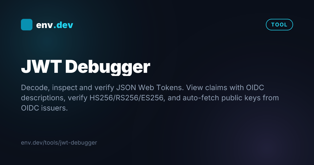 JWT Debugger Online — Free | env.dev